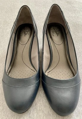 Zapato sin cordones LifeStride Soft System para mujer talla 10W Blue Dreams con cuña Foto 1 de 4