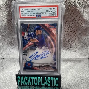 Matt Shaw 2024 Bowman's Best #B24-MS Best of 2024 Autograph Chicago Cubs PSA 10 - Picture 1 of 2