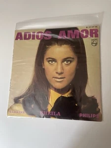 Sheila “ Adios Amor” 45 Rpm Vinyl Excellent Condition - Picture 1 of 2