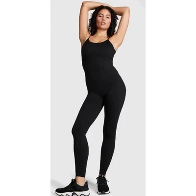 Victoria's Secret розовый волна мягкий бесшовный тренировки цельный черный размер S - Изображение 1 из 4