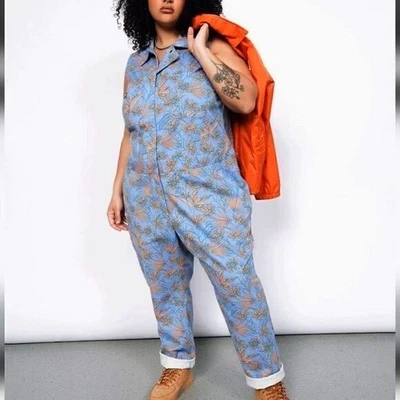 Mono sin mangas WILDFANG The Essential talla 2X azul naranja floral elástico Foto 1 de 4