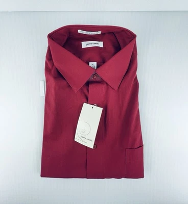 Pierre Cardin Men’s XL Dress Shirt 17-17.5 34/35 Long Sleeve Crimson - Image 1 of 4