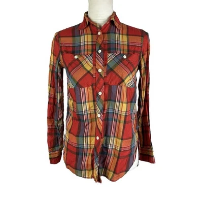 Denim & Supply RL Utility Plaid Button Up Shirt Western Wear Multicolor Size XS - Image 1 of 4
