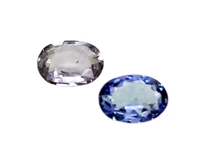 1.380cts Blue natural Tanzanite Oval shape cut 2pcs loose gemstones see video - Picture 1 of 3