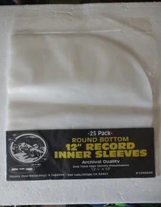 25pcs LP Vinyl Record Inner Sleeves 12 inch 33 RPM Anti-Static Round Bottom - Picture 1 of 4