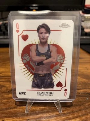 Zhang Weili 2024 Topps Chrome UFC Kings and Queens Die Cut Insert KAQ-10 - Image 1 of 2