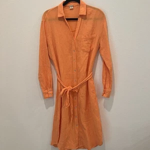 Magaschoni Gauze Organic Cotton Dress/ Shirt button down Sz S Coastal Vacation - Picture 1 of 8