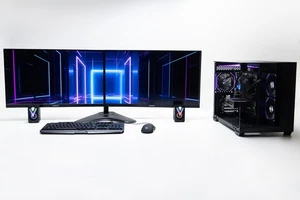 Gaming PC 12th Gen CPU 2x24" Monitor 16Gb 512GB SSD 2TB HDD RTX 5060 Windows 11 - Picture 1 of 18