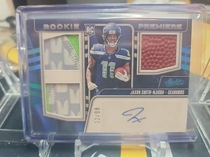 PANINI ABSOLUT JAXSON SMITH-NJIGBA RPA ROOKIE PREMIER 2023 PARCHE DOBLE/BOLA DE JUEGO - Imagen 1 de 5