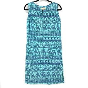 Vestido Vintage Maya De México Original Cambio Para Mujer Talla S/M Azul Estampado Pájaro *LEER - Imagen 1 de 8