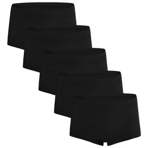 Teen Girls' Cotton Underwear Boy Shorts Boxer Briefs Size 14-16 Panties 5-Pac... - Picture 1 of 6