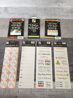 DCWV - Lote de pegatinas para tarjetas de álbum de recortes - dichos, citas sobre sellos NUEVO #29 Foto 1 de 4