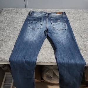 RSQ Jeans Tokyo Super Skinny Girls Size 16 Blue Straight Stretch Pockets Casual - Picture 1 of 12