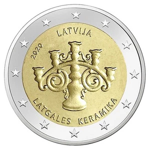 Lettonia - 2 Euro Commemorativi 2020 Ceramica Lettone UNC SPEDIZIONE GRATUITA - Foto 1 di 3
