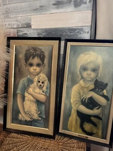 Vintage Margaret Keane The Stray No Dogs Allowed Original Turner Frame - Picture 1 of 8