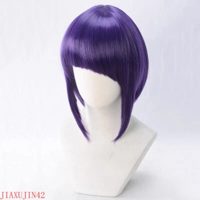Peluca Púrpura Anime Jiro Kyoka Boku My Hero Academia Halloween Juegos con disfraces Flequillo Corto Foto 1 de 3