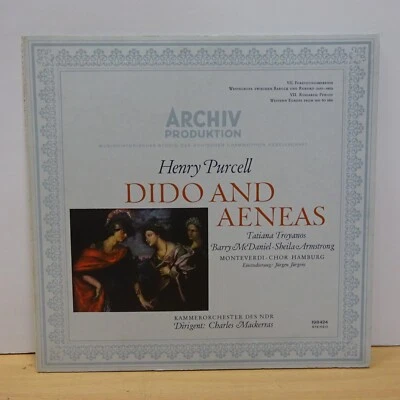 198 424 PURCELL Dido and Aeneas MACKERRAS MONTIVERDI CHOIR ARCHIV STEREO LP EX+ - Image 1 of 4