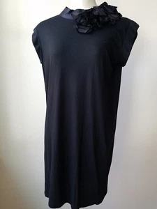 LANVIN Alber Elbaz SAMMLERSTÜCK Strick KLEID Bandbesatz mit Seidenblume - Bild 1 von 6