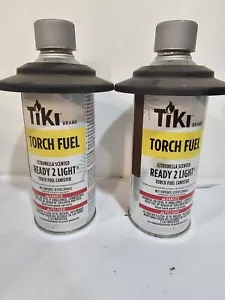 (2) TIKI Brand Torch Fuel Canister + Wick Ready 2 Light Citronella Scent 12 Oz - Picture 1 of 3