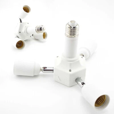 E27 Splitter 4 Heads Lamp Base LED Light Bulb Holder Socket Adapter Adjustable - Image 1 of 4