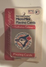MLB Collectors Edition Micro Mini Playing Card Toronto Blue Jays MLB/AL NEW Rare