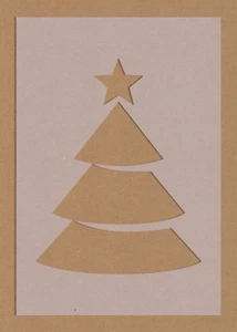Christmas Tree 5 Stencil Decorations Festive Craft Card Making - Picture 1 of 1