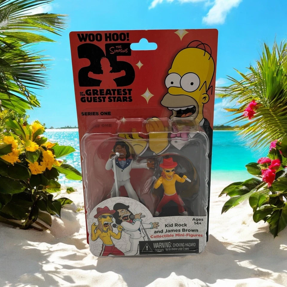 NECA Los Simpson 25 Grandes Niños Rock James Brown Minifiguras Serie 1 Raro Foto 1 de 4