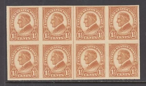 US Sc 576 MNH. 1925 1½c Warren G Harding, center line block of 8, fresh, XF - Picture 1 of 1
