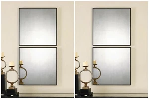 VIER URBAN INDUSTRIAL XXL 24" ALTER METALLRAHMEN MATT QUADRATISCHE SPIEGEL 13932 - Bild 1 von 3