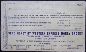 1893, THE WESTERN EXPRESS COMPANY CLAIM AGENT POSTCARD, LORETTO, MN - Picture 1 of 2