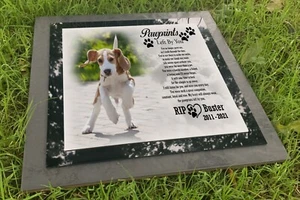 Lápida de lápida conmemorativa para mascotas, lápida grande al aire libre, homenaje personalizado. - Imagen 1 de 19