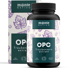 OPC Traubenkernextrakt 240 Kapseln MonteNativo 800 mg Hergestellt in Detuschland