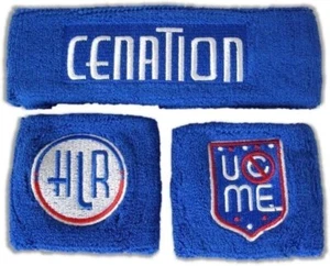 JOHN CENA Blue HLR Cenation U Can't See Me Headband Wristbands Set - Picture 1 of 1