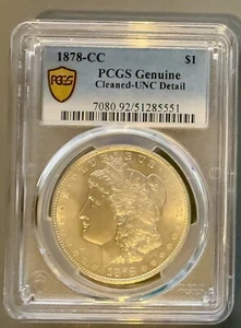 1878-CC Morgan PCGS Certificato Dettaglio UNC (Pulito) - Foto 1 di 5