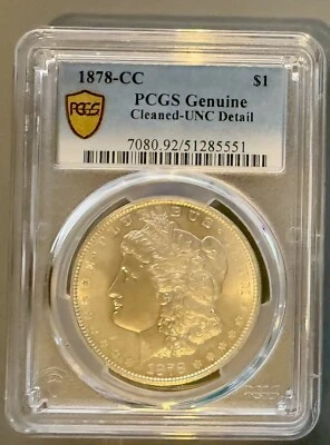 1878-CC Morgan PCGS Certified UNC Detail (Cleaned) - Image 1 of 4