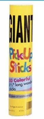 Giant Pick Up Sticks Pressman Toys 30 Colorful 9 3/4 Inch Long Wood Sticks NEW - Image 1 of 4