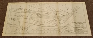 1913 MENOMINEE HARBOR & RIVER MICHIGAN & WISCONSIN ENGINEERING MAP 9 X 22.50! - Picture 1 of 2