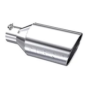 MBRP STAINLESS STEEL DIESEL EXHAUST TIP 4" INLET 8" OUTLET 18" LONG ROLLED END - Picture 1 of 4