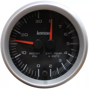 Autotecnica dual boost gauge black for Nissan Patrol GU TD42 4.2 Diesel - Picture 1 of 2