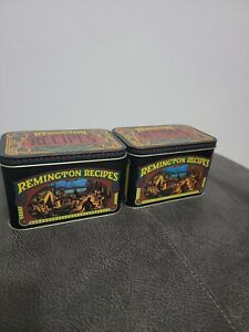 Vintage Remington Recipes tin. With Wild Game Recipes Inside.