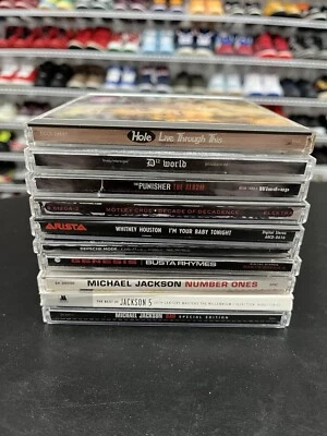 CD lot Of 10 D12, Hole, Mötley Crüe, Michael Jackson, Busta Rhymes - Image 1 of 4