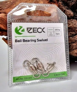 Zeck Wels Ball Bearing Swivel 105kg 3 Stück Waller Kugellagerwirbel Wirbel OVP - Bild 1 von 2