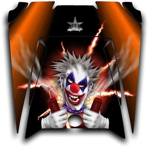 Polaris RZR XP 900 800 570 UTV Graphics Hood Decal 2011-2014 Pyro Clown Orange - Picture 1 of 1