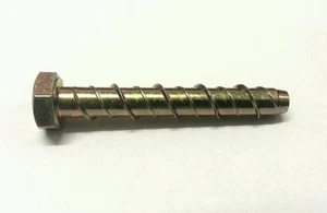 2 x M 10 x 75 Thunderbolt hexagon head screw masonry bolt post support fixing - Picture 1 of 2