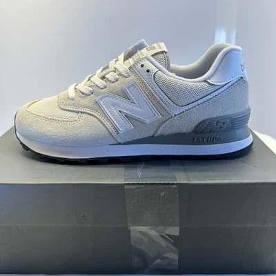 NEW BALANCE Women 574 Core Shoes Sneakers Size 8.5 Grey Tan White NIB - Image 1 of 4