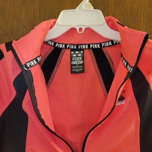 PINK Victoria’s Secret Ultimate Size Small Women's Pullover 1/2 Zip Top Hot Pink - Picture 1 of 8