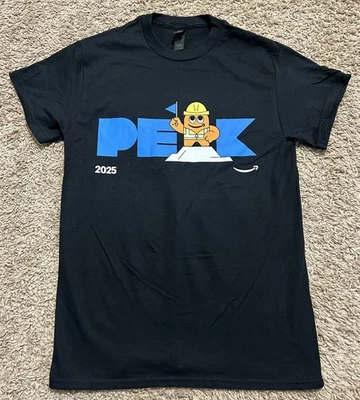 Camiseta negra Amazon Employee PEAK 2025 Glidan lanzamiento limitado talla pequeña Foto 1 de 4