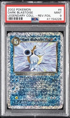 2002 POKEMON LEGENDARY COLLECTION #4 DARK BLASTOISE-REVERSE FOIL PSA 9 - Image 1 of 2