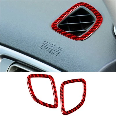 Cubierta de ventilación de desempañador interior de fibra de carbono rojo para Subaru Forester 2005-2008 Foto 1 de 4