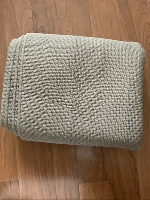 Herrajes de restauración derecha satén espiga lavado 70”x92” edredón cubre-niebla Foto 1 de 4